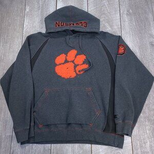 Clemson Tigers Hoodie Mens XL Gray Pullover Hooded Embroidered NCAA Collegiate